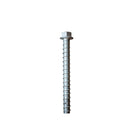 Titen HD Heavy-Duty Screw Anchor, Stainless Steel; Titen HD photo featuring the carbon-steel thread at the end of the screw.  This thread cuts the concrete while limiting the amount of carbon-steel in the anchor