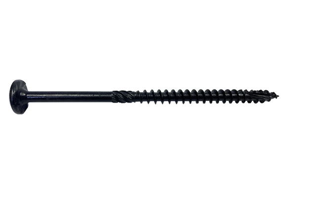 U2 Fasteners Construction Screw, Carbon Steel, Black Edition