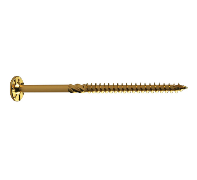 U2 Fasteners Construction Screw, Carbon Steel, U-Gold