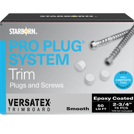 Pro Plug System for Versatex Smooth Trim, 50 Lin Ft, Epoxy