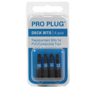 Replacement Deck Bits for Pro Plug Tool for PVC, 4 Pieces