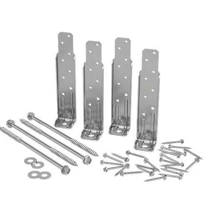 Simpson DTT1SS Deck Tension Tie, 14 Gauge, Kit with Screws, Stainless Steel