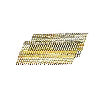 21° Plastic Strip, .131", Duplex Head Nail, Smooth, Plain Steel