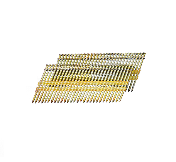 21° Plastic Strip, .131", Duplex Head Nail, Smooth, Plain Steel