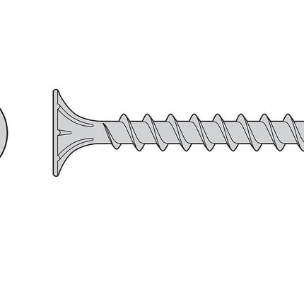 Wafer Head Fiber Cement Screw, Square Drive, Stainless Steel; Wafer Head Fiber Cement Screw being installed