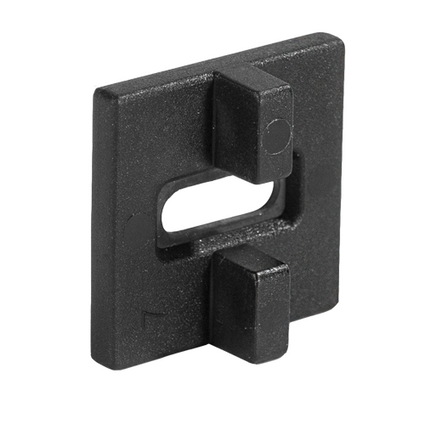 Ipe Clip Extreme S, Black Clip, Front View; Ipe Clip Extreme S, Black Cip, Back View, creates 5/32" spacing