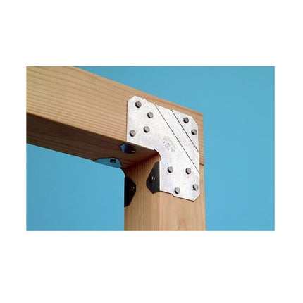 LCE4SS Light Post Cap Pair, 20 Gauge, Stainless Steel; LCE4 Post Cap Pair Installed with nails