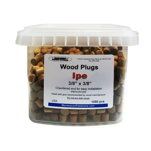 Manasquan Fasteners Ipe Plugs- 350pcs, Tapered Face-grain Ipe Plugs