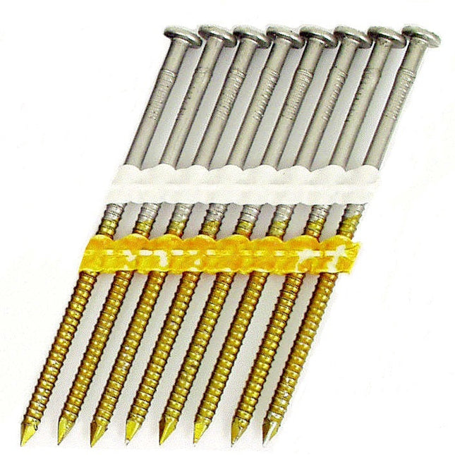 20°-22° Plastic Strip Nails, Stainless Steel