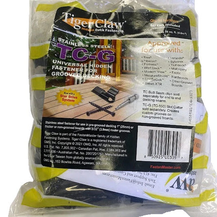 Open Box Tiger Claw TC-G Hidden Deck Clips, 90pcs