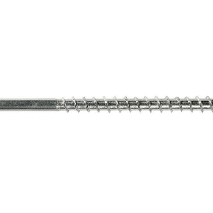 Stainless Steel Trim Screw with Sq Drive.  Fine line art view.; Poolside Deck install with stainless steel trim screws with square drive.  Use type 316 Stainless Steel in corrosive environments where chemicals or salt water are present.; Stainless Steel trim screws.  Square drive visible.  Shank threaded 2/3" of the way up the shank.
