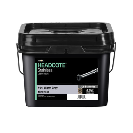Headcote Stainless Deck Screws, 8 x 2-1/2" 2500pcs