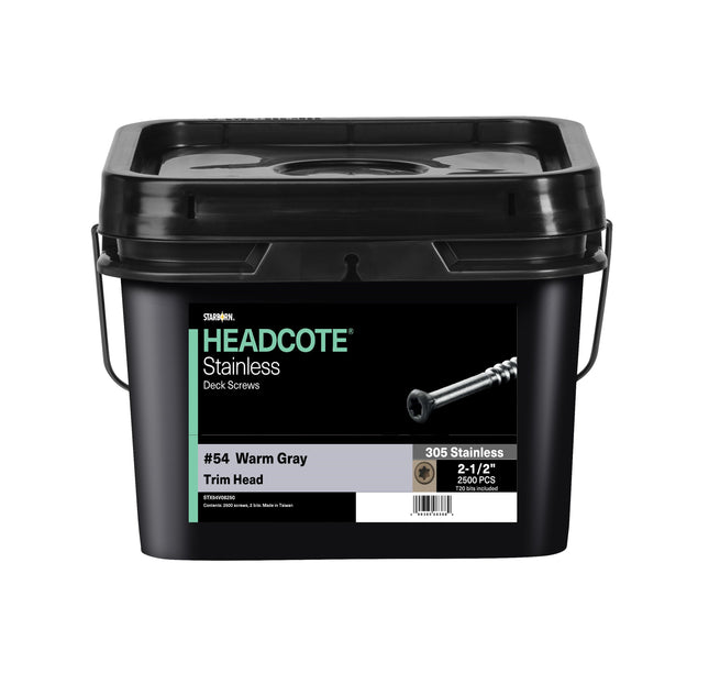 Headcote Stainless Deck Screws, 8 x 2-1/2" 2500pcs