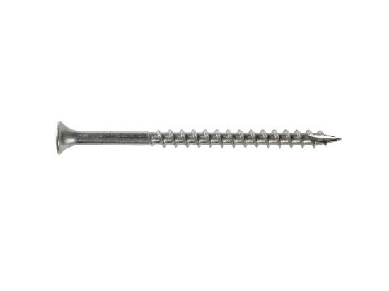 Square Drive Deck Screws 305 Stainless Steel Bugle Head Type 17 Point #8 x 1-1/2 Qty-250