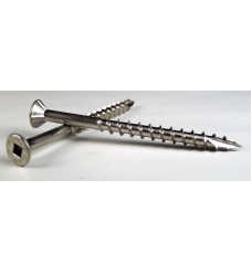 Flat Head with 4 Nibs Underhead 3-1/2 Screw Length 10 Screw Diameter Quantity: 1000 Type 17 Wood Cutting Point #10 x 3-1/2 Stainless Steel Deck Screw Square Drive 2-1/4 of Thread Length 