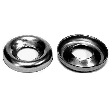 Finish Washer Brass plated qty 100 #14 Cup washer 